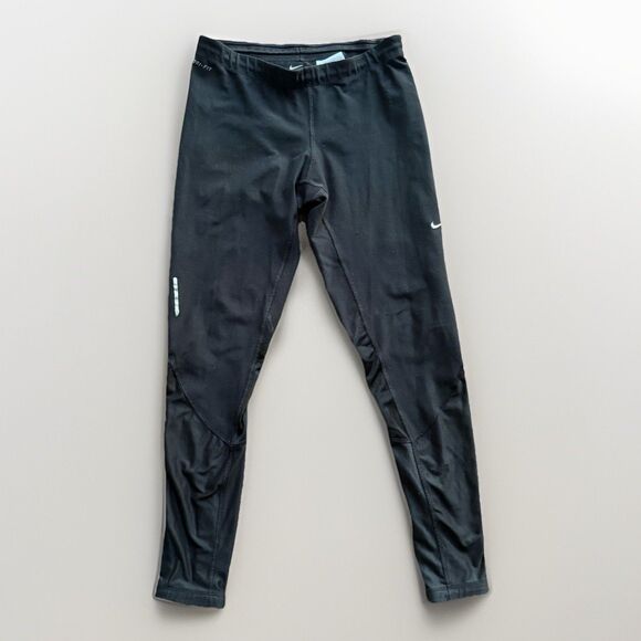 Nike Leggings Dri-Fit Womens Tights Black Womens Size Small Zipper Ankle Running - Picture 1 of 12